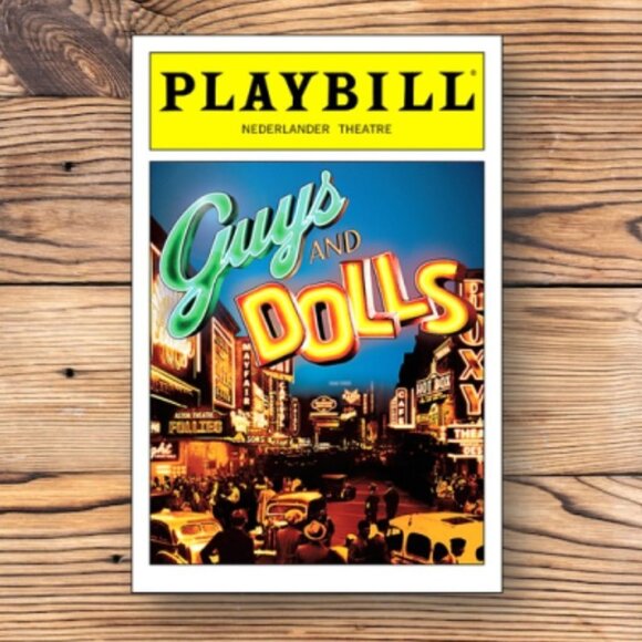 Guys And Dolls Playbill Broadway Musical Refrigerator Fridge Locker Magnet - Picture 1 of 2